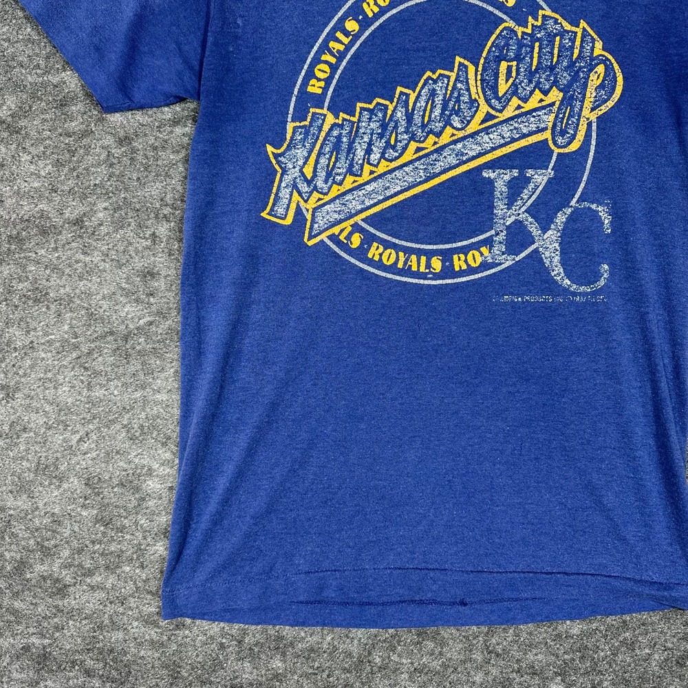Vintage Single Stitch Kansas City Royals‎ Champion T Shirt Mens Medium - Picture 10 of 14
